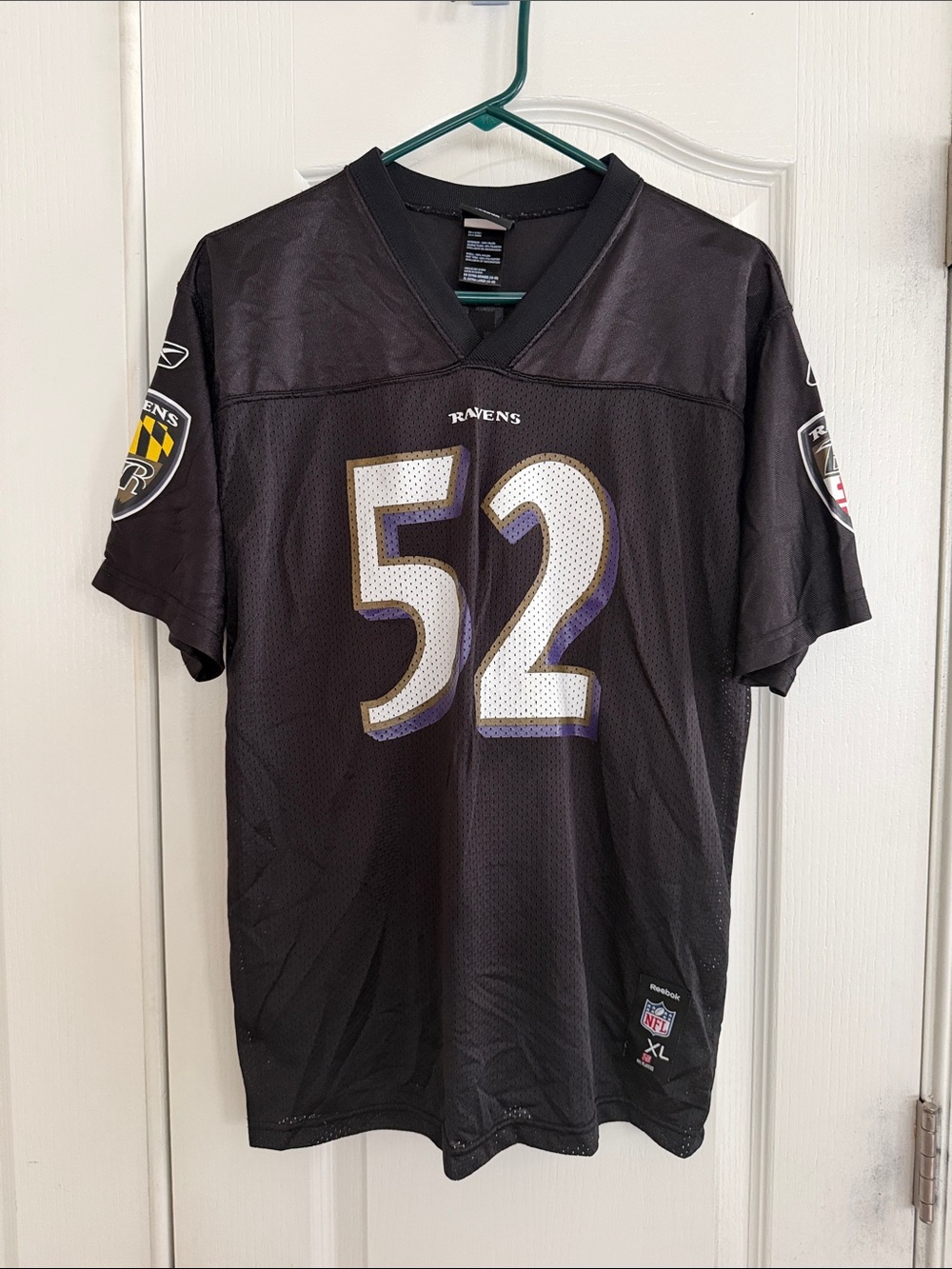 Baltimore Ravens R.Lewis #52 Black Youth Football Jersey